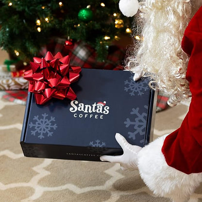 Santa's Coffee Ugly Christmas Sweater Eggnog Blend, Medium Roast - Whole Bean, 16oz Bag, Holiday Seasonal Blend – Christmas Gift for Coffee Lovers