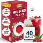 Load image into Gallery viewer, LeafLea 40 Premium Natural Hibiscus Tea Bags, 100% Pure from Hibiscus Flowers, Caffeine-Free Herbal Tea, Hibiscus Flower Tea Rich in Natural Goodness and Flavor, No Sugar, Gluten-Free, Vegan