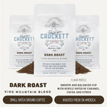 Load image into Gallery viewer, Crockett Dark Roast Ground Coffee – Bold Dark Roast Ground Coffee with Full-Bodied Flavor, Smooth Finish &amp; No Bitterness – Perfect for Rich, Gritty Brewing Without the Burn