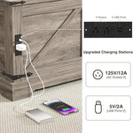 Load image into Gallery viewer, Coffee Table with Storage, 31.5" W Farmhouse Lift Top Wood Square Center Table with Charging Station, Rustic Cocktail Tables with Flip Top Lids for Living Room, Home Office, Grey