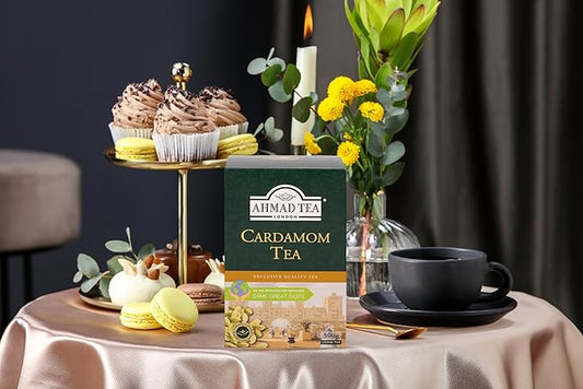 Ahmad Tea Black Tea, Cardamom Loose Leaf, 454g - Caffeinated & Sugar-Free