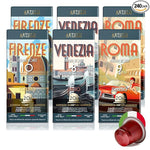 Load image into Gallery viewer, Artuzzi 240ct Compatible with Nespresso I Coffee Pods compatible with Nespresso Original Machines | Espresso Ristretto Lungo Coffee Capsules | Espresso Variety Pack I Aluminum &amp; Recyclable