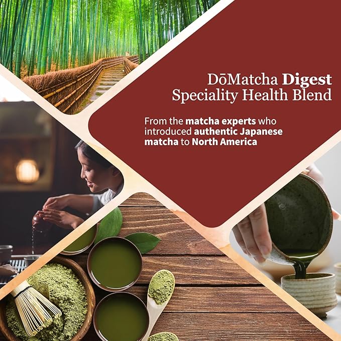 DoMatcha Digest Blend - Green Mix, 2.82 oz - Digest Health Blend with Mulberry, Jerusalem Artichoke & Organic Matcha for Vitality & Focus - Soothing Tea Experience - Product of Japan