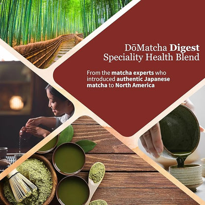 DoMatcha Digest Blend - Green Mix, 2.82 oz - Digest Health Blend with Mulberry, Jerusalem Artichoke & Organic Matcha for Vitality & Focus - Soothing Tea Experience - Product of Japan