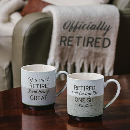 You Can't Retire From Being Great - 15oz Speckled Stoneware Coffee Cup Mug