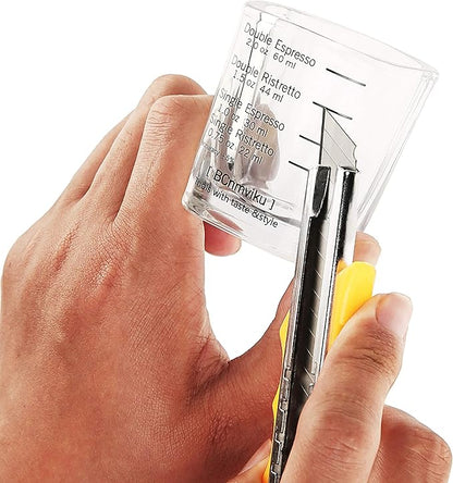 Espresso Shot Glass Liquid Heavy Sturdy Glass Shot Glasses Measuring cup Wine Glass 6 Pack 2oz/60ml By BCnmviku (Sturdy 6Pack)