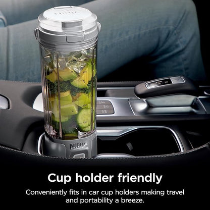 Ninja BC151WH Blast Portable Blender, Cordless, 18oz. Vessel, Personal Blender-for Shakes & Smoothies, BPA Free, Leakproof-Lid & Sip Spout, USB-C Rechargeable, Dishwasher Safe Parts, White