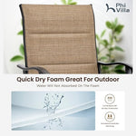 Load image into Gallery viewer, PHI VILLA 5 Piece Outdoor Bar Set, High Top Patio Dining Table and Chairs with 4 Swivel Padded Bar Stools (Brown) &amp; Wood-Like Steel Bar Table for Deck, Garden, Poolside and Porch