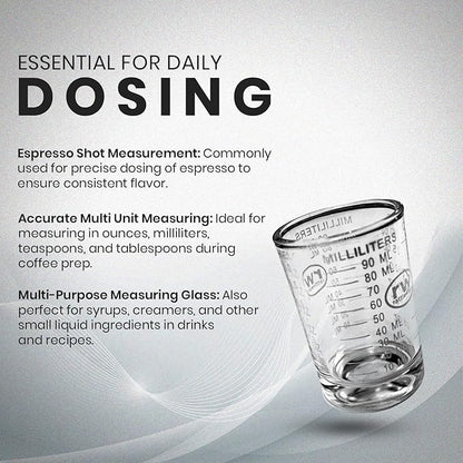 Rattleware 3 Oz Measuring Shot Glass - Premium and, Perfect for Bar Cart and Gatherings, Clear, 1 Piece