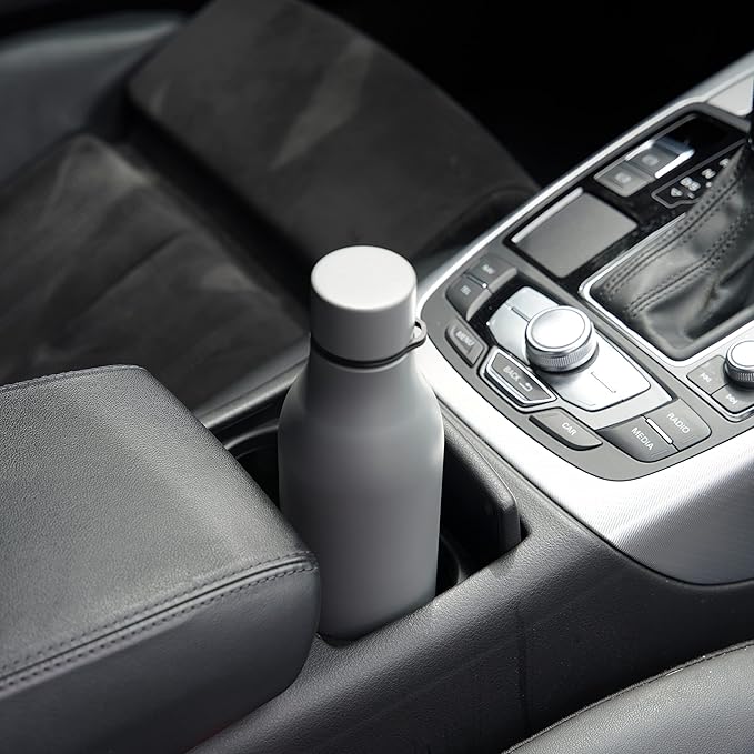 BJPKPK Insulated Water Bottles, 18 oz Stainless Steel Metal Water Bottle with Strap, BPA Free Leak Proof Jugs, Mugs, Flasks, Reusable Thermal Flasks for Sports& Travel, Blossom