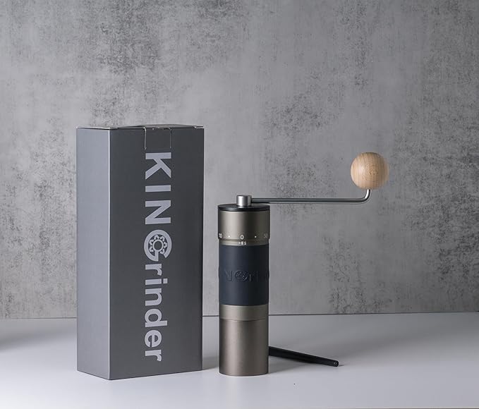 【Famous KOL Recommended】KINGrinder K6 Manual Hand Coffee Grinder with Straight Handle for French Press, Drip, Espresso with Assembly Consistency Stainless Steel Conical Burr Mill, 25-35g Capacity