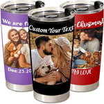 Load image into Gallery viewer, Personalized Tumbler with Pictures/Text - Custom Coffee Mug Cup 20 Oz with Lid - Customized Employee Appreciation Gifts - Christmas Gifts for Men Women - Customized By Enterprise (UV-printing)