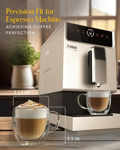 Kitchables Double Walled Glass Coffee Mugs Set of 4, 8oz - Insulated Glass Coffee Mugs for Cappuccino, Latte, Tea, Espresso - Latte Cup - Tazas Para Cafe