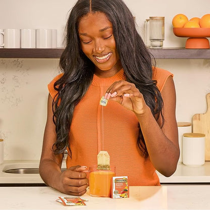 Twinings Superblends Immune Support+ Herbal Tea with Vitamin C, Ginger & Mango Flavoured Green Tea, 16 Tea Bags (Pack of 1), Enjoy Hot or Iced