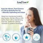 Load image into Gallery viewer, LeafLea 80 Butterfly Pea Flower Tea Bags, Natural Herbal Tea for Blue and Purple Drinks, Mocktails, and Food Coloring, Caffeine-Free, Sugar-Free, Non-GMO, Pack of 2