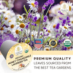 Load image into Gallery viewer, Organic Chamomile and Lavender Tea Pods for Keurig - Decaf Herbal Tea for Keurig K Cups - Honey Chamomile Lavender by Teavity (36 Tea Pods)