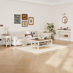 Load image into Gallery viewer, ChooChoo Farmhouse Coffee Table, Wooden Coffee Tables with Thicker Legs, White Coffee Table with Storage for Living Room