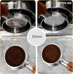 Load image into Gallery viewer, 53mm Espresso Accessories Kit,Wdt Tool Espresso,Solid Espresso Tamper,Coffee Puck Screen and Dosing Funnel,Silicone Tamper Mat,0.4mm Stainless Steel 6pin Espresso Stirrer,Barista Tools Espresso Kit