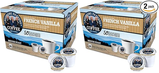 Founding Fathers Coffee Single Serve Pods for Keurig 2.0 K-Cup Brewers, French Vanilla, 36 Count (Pack of 2)