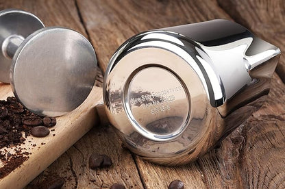 New Star Foodservice Commercial Grade Stainless Steel 18/8 Frothing Pitcher (12-Ounce (Combo Set))