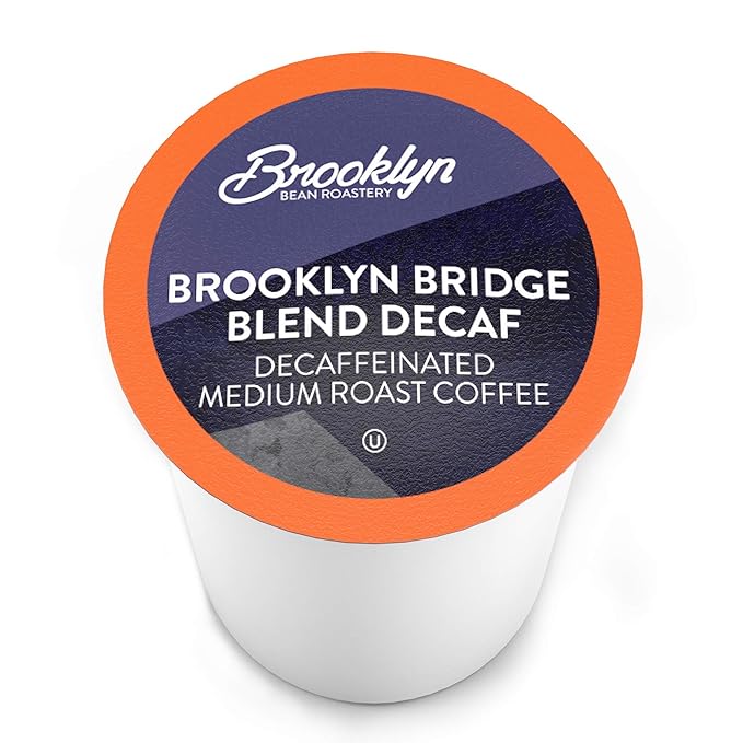 Brooklyn Beans Brooklyn Bridge Decaf Coffee Pods - Compatible with Keurig K Cup Brewers Including 2.0 Machines, 40 Count, Decaf with Bold Flavor