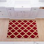 Load image into Gallery viewer, Ottomanson 3'3" x 5' Rugs for Living Room Trellis Area Rug for Bedroom - Non Slip Durable Large Floor Carpet for High Traffic Areas - Indoor Rug for Dining Room Kitchen Kids Playroom, Red