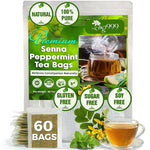 Load image into Gallery viewer, TOG999 60 Tea Bags Relieves Constipation Natural Tea, Blend of Senna Leaves - Peppermint - Licorice - Fennel, 100% Natural Ingrendients, Hand-made Herbal Tea, No Sugar, No Caffeine, No Gluten, Vegan.