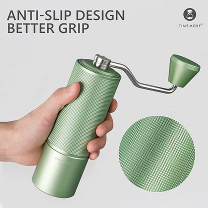 Chestnut C3 ESP Manual Coffee Grinder TIMEMORE, Hand Coffee Grinder with Internal Adjustable Grind Setting, Stainless Steel S2C Conical Burr Coffee Grinder, for Espresso to French Press - Green