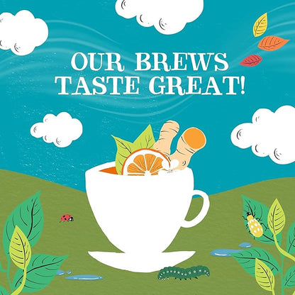 Clipper Tea, Orange & Turmeric, Organic Tea with Licorice Root, Orange Peel and Hibiscus, Plant Based Herbal Tea, Caffeine Free British Tea, 6 Pack, 120 Unbleached Tea Bags