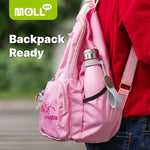 Load image into Gallery viewer, 9 oz Water Bottle Stainless Steel Double Wall Vacuum Insulated Sports Water Bottle for Kids, Small Cola Shape Water Bottle Leak Proof (Blue-Purple Pink)