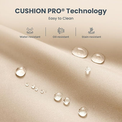 PHI VILLA Outdoor Metal Dining Chairs Set of 4, Black Wrought Iron Stackable Chairs with Cushions, Heavy-Duty Seating Furniture for Patio, Deck, Yard, Porch