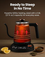 Load image into Gallery viewer, Vianté Electric Gooseneck Kettle with Precise Temperature Control. Pour Over Coffee &amp; Tea Kettle. Boil-Dry Protection &amp; Keep Warm Function. Stainless Steel, BPA-Free. Includes V60#2 Filters. 0.8L