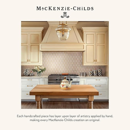 MACKENZIE-CHILDS 2-Quart Enamel Tea Kettle, Cute Tea Kettle for Stovetop, Queen Bee