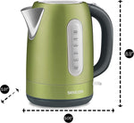 Load image into Gallery viewer, Sencor SWK1770GG 1.7L Stainless Steel Electric Kettle with Lid Safety Lock, Light Green