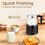 Load image into Gallery viewer, Milk Frother and Steamer, 6 in 1 Milk Steamer and Milk Warmer, 17oz Auto Shut Off Electric Frother with Touch Screen, Hot/Cold Foam Maker for Coffee, Latte, Cappuccino, Hot Chocolate