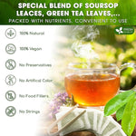 Load image into Gallery viewer, FreshDrinkUS, Premium 75 Tea Bags Soursop Green Tea, 100% Natural &amp; Proprietary Blend from Soursop Leaves and Green Tea. Smooth Flavor. Made with Eco-Conscious Tea Bags. No Additives No Sugar, Vegan.