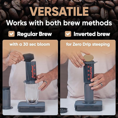 ALTURA The DISC FINE Stainless Steel Filter for AeroPress Coffee Makers – Reusable Metal Filter Replacement for Rich Flavor, Travel, and Eco-Friendly Brewing (Limited Edition GOLD)