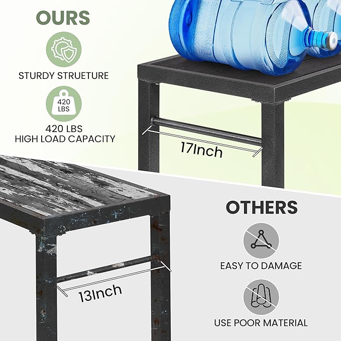 46*39*17 Outdoor Bar Table Extra Wide,Tall Bar Height Outdoor Pub Table, Ideal for Patio, Hot Tub, Dining, Balcony, Poolside, Weatherproof Composite Top, Rustproof, Built In Bottle Opener,Black