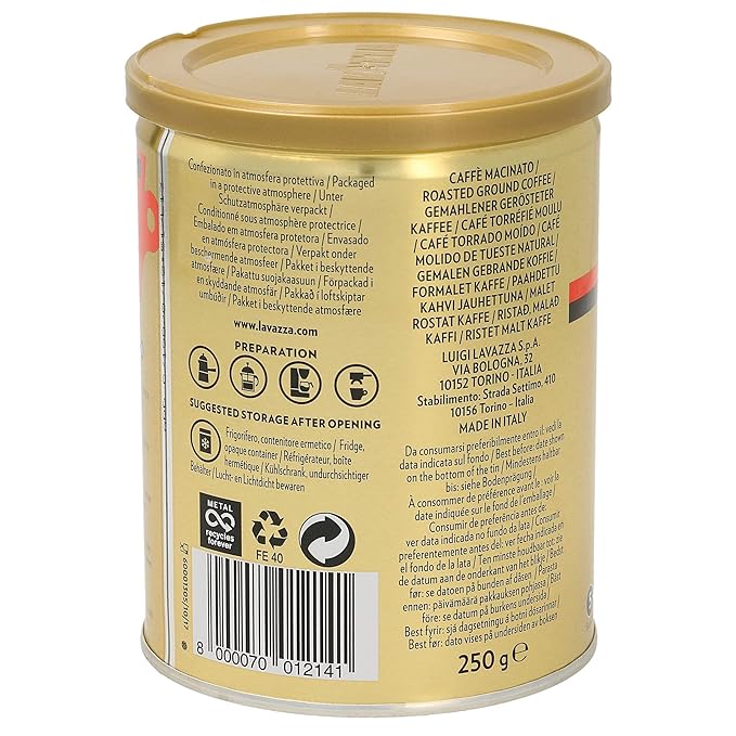 Lavazza Qualita Oro Whole Bean Coffee, 8.8 Ounce Bag