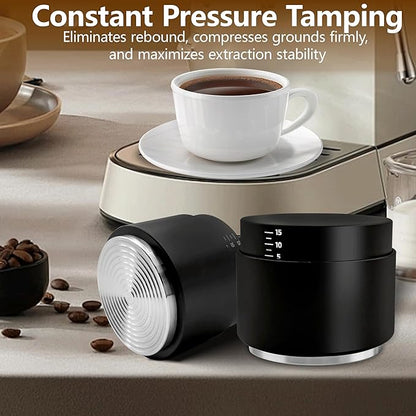 51mm Espresso Accessories Kit, 3-in-1 Coffee Distributor and Tamper, WDT Tool Espresso Distribution Tool Set Fits Espresso Coffee Machines and 53mm Portafilters Accessories (51mm)