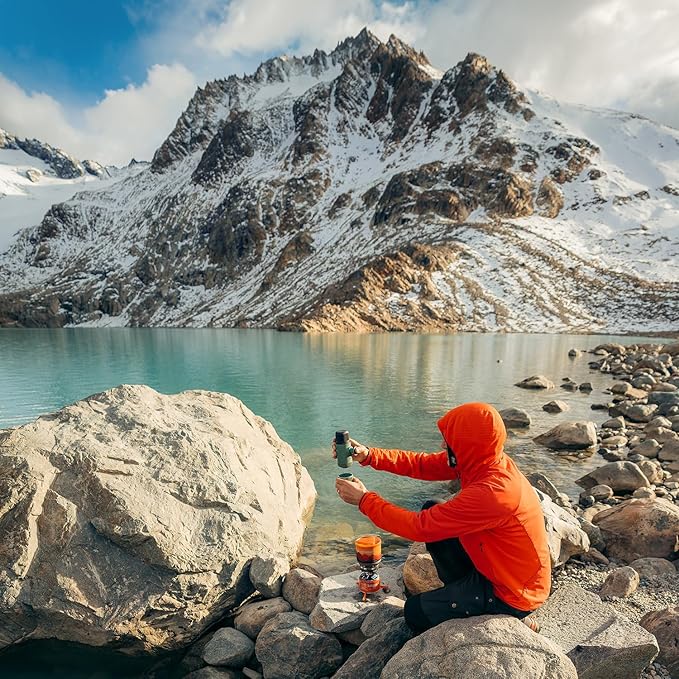 WACACO Nanopresso Portable Espresso Maker Bundled with Protective Case, Upgrade Version of Minipresso, Mini Travel Coffee Machine, Perfect for Camping, Travel and Office (Elements Moss Green)