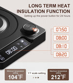 Load image into Gallery viewer, 1.0L Electric Gooseneck Kettle, ±1℉ Temperature Control &amp; Keep warm, for Pour Over Coffee and Tea, 304 Stainless Steel Inner and lid, Quick Heating Electric Kettles for Boiling Water