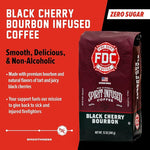 Load image into Gallery viewer, Fire Department Coffee - Black Cherry Bourbon Coffee - Gives Back to Firefighters - Premium Bourbon Infused Whole Bean - Non-Alcoholic - Roasted in the USA - Veteran Owned - 12 oz