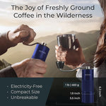 Load image into Gallery viewer, Manual Coffee Grinder by Alpaca Ventures - Stainless Steel Conical Burr Coffee Grinder Manual with Adjustable Setting Double Bearing Hand Espresso Grinder Perfect for Home, Office and Camping