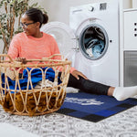 Load image into Gallery viewer, Ottomanson 26" x 35" Laundry Room Rug - Non-Slip Mat for Laundry &amp; Mudroom - Durable, Stain-Resistant, and Easy to Clean - Perfect for High-Traffic Areas - Runner Rug for Entryway Bathroom, Navy