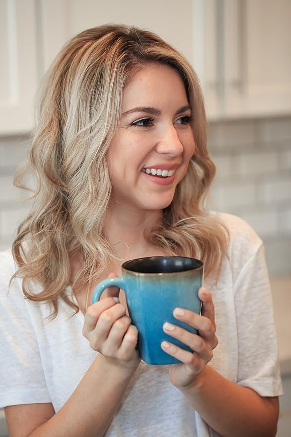 Simply Charmed Ceramic Pour Over Coffee Maker with 40 Count Melitta Filters - Elegant Single Serve Coffee Dripper for Rich Brewed Pour Over Coffee - Base Measures 4", Height 3" - Brews 8-16 oz