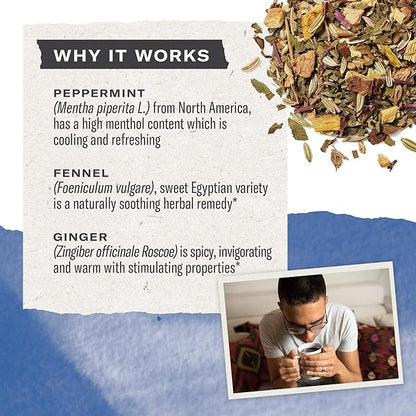 Numi Organic Congest Away Tea, 16 Tea Bags (Pack of 3), Fennel, Peppermint, Ginger and Licorice, Caffeine Free