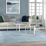 Load image into Gallery viewer, Henn&amp;Hart Round Nested Coffee Table in Satin Silver, for Home, Living Room, Bedroom, Entertainment Room, Office