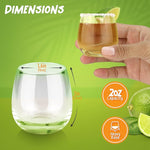 Load image into Gallery viewer, Cool Shot Glasses Set, Round Bottom Balancing Heavy Base Clear Glass, Tequila Vodka Scotch and Liquor Cordial Mini Cups, 2 oz, 6 pcs Gift set