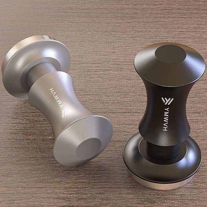 Espresso Tamper 53.3mm with 20lb/30lbs Replacement Springs Tamper Black, Professional Barista Coffee Tamper With 100% Stainless Steel Ripple Base, Compatible with Breville 54mm Portafilter